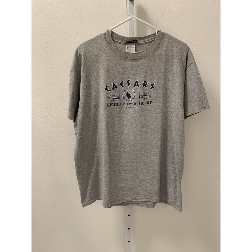 Vintage CAESARS Palace Genuine Resort Wear  T-Shirt GREY  L (B421)